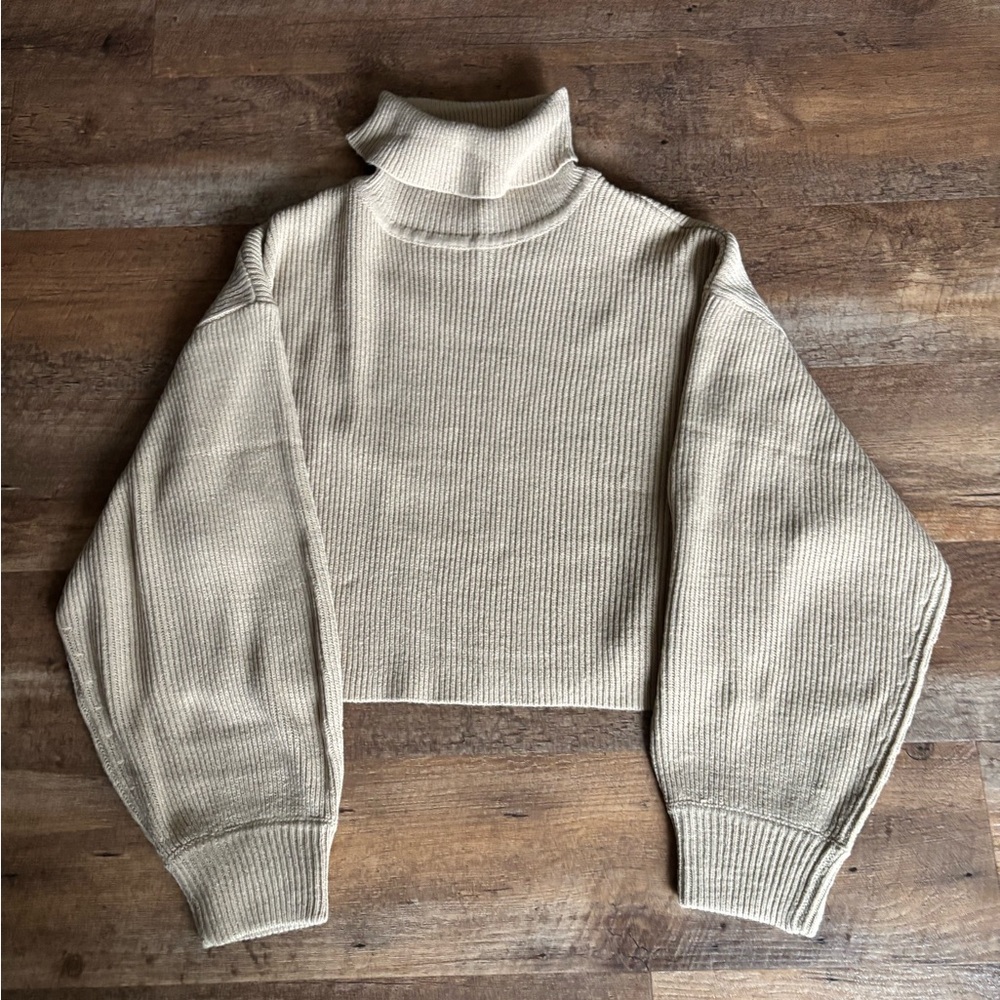 Divided Cream Cowl Neck Sweater